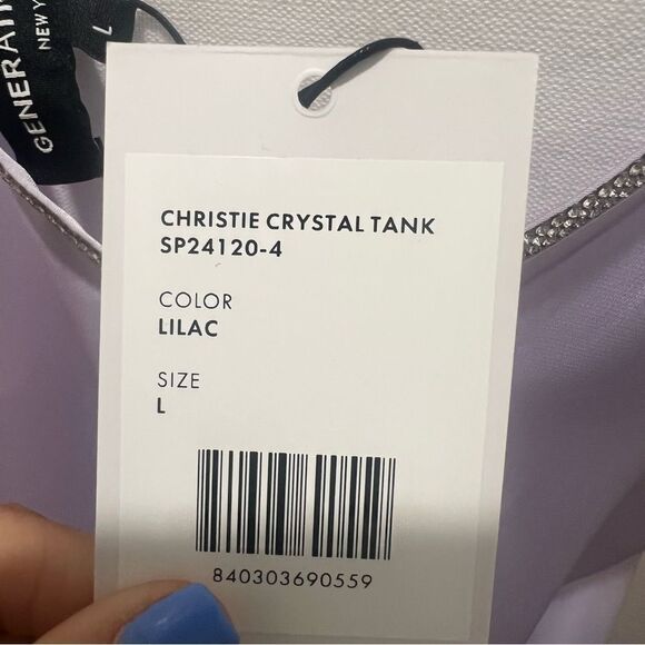 NWT Generation love Christie Crystal Tank size large in lilac - Picture 10 of 11